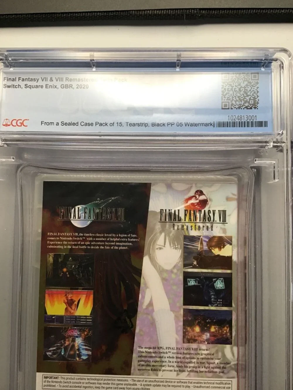 Final Fantasy VII & VIII Twin Pack CGC 10 A++ Sealed Nintendo Switch Brand New!!
